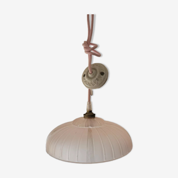 Pink glass pendant lamp