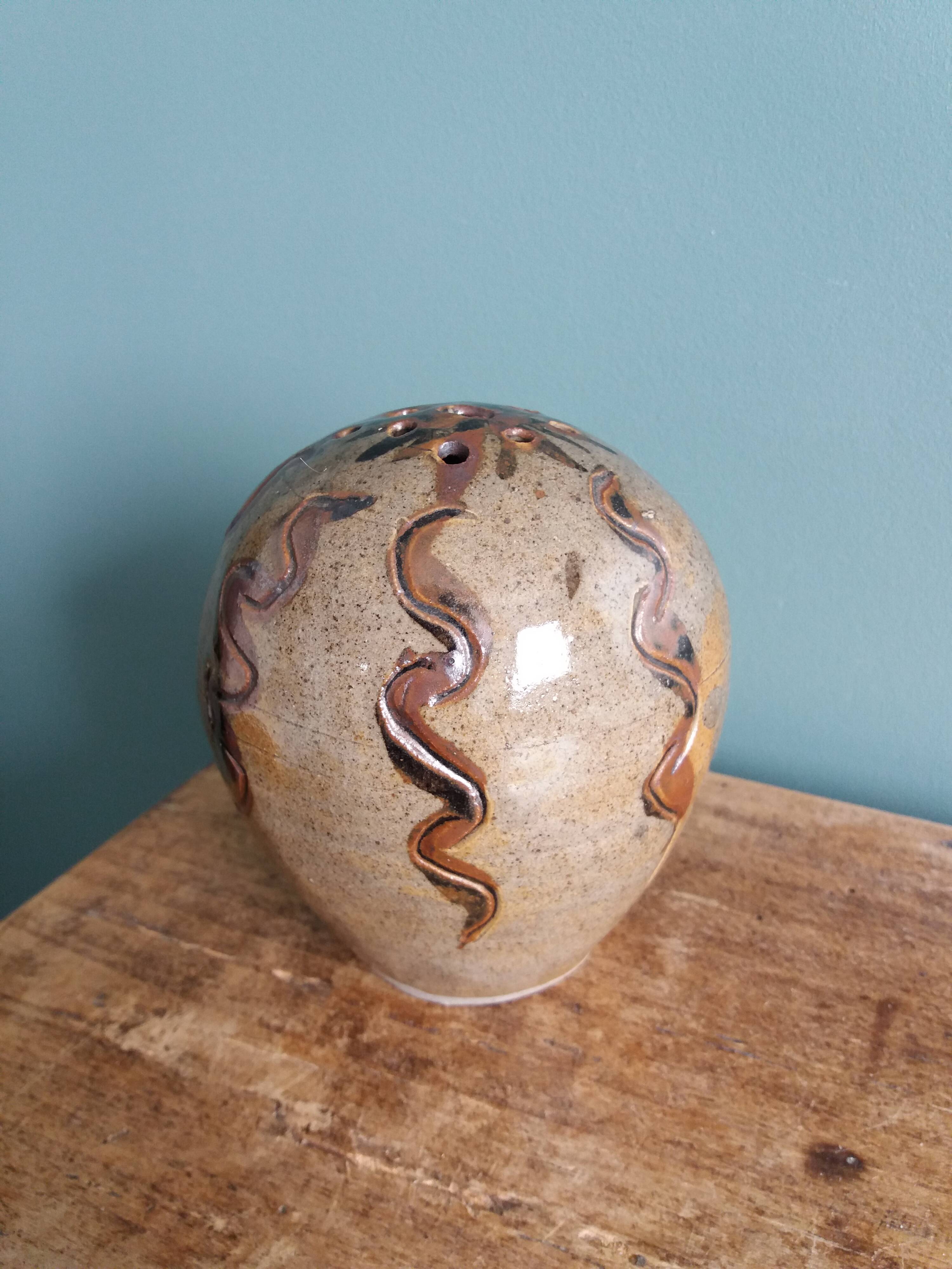 Signed flower spike vase