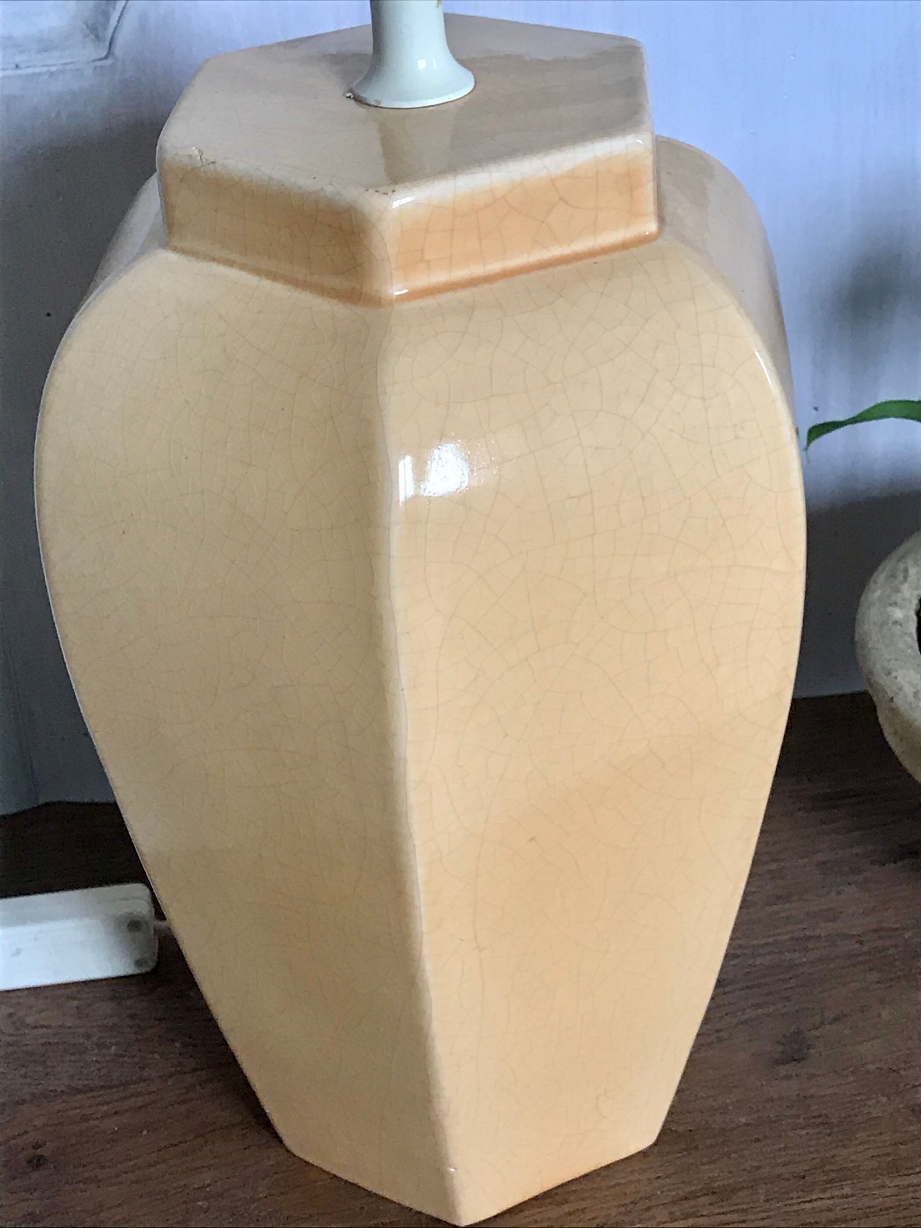 Vintage cracked ceramic lamp base