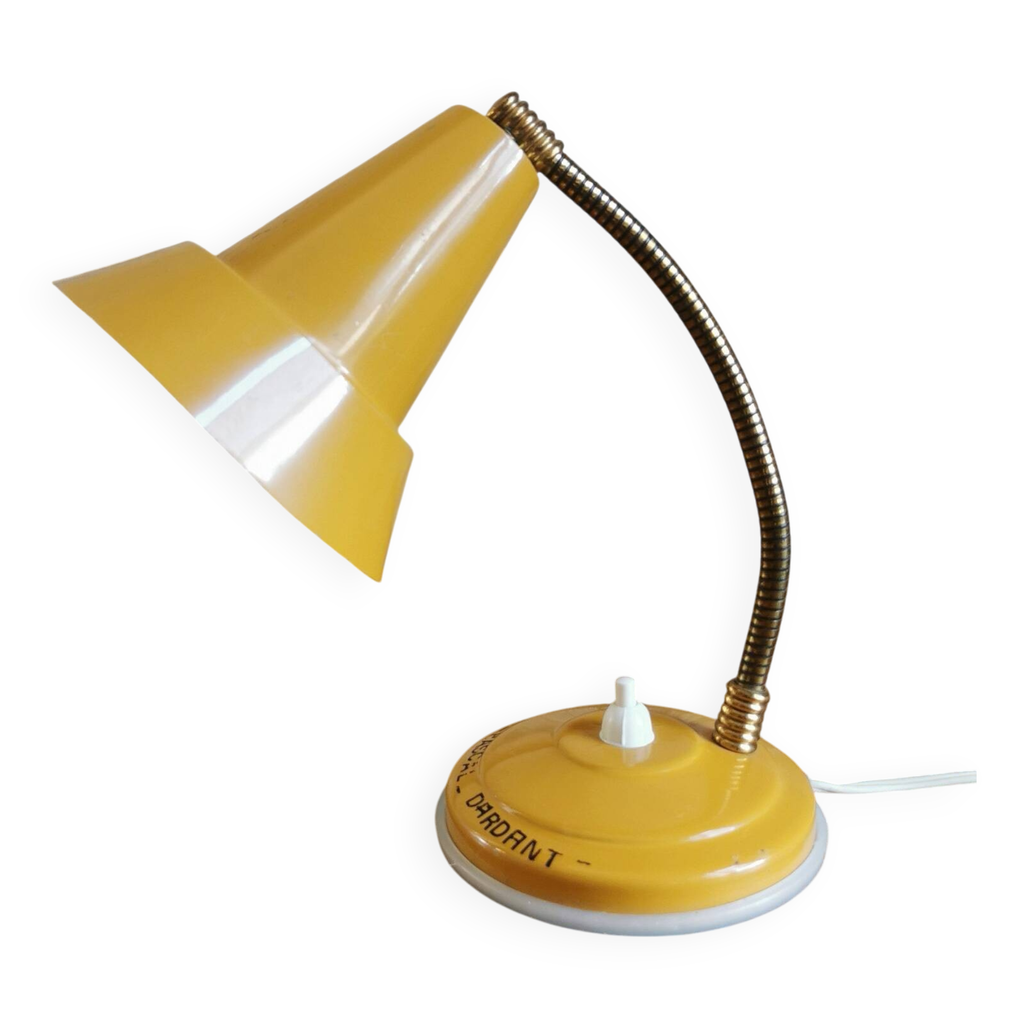 Vintage yellow cocotte lamp from the 60s