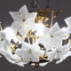 Grace Kelly, Delicious Murano Ceiling Light White Flowers, 1980