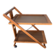 Folding rolling dessert trolley service table