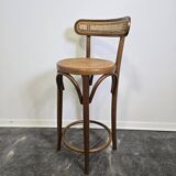 Bentwood Bar Stool with Cane Seat & Back