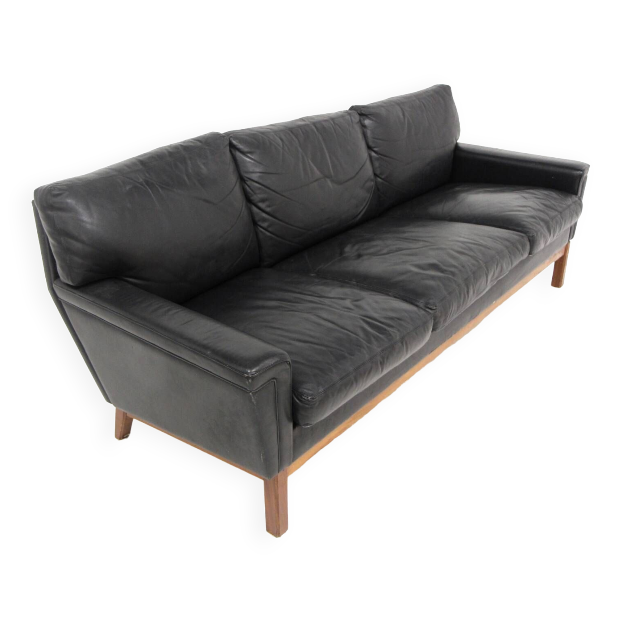 Canapé scandinave "Åland" en cuir, Möbel-Ikéa, Suède, 1960