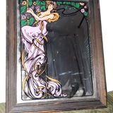Vintage screen-printed advertising mirror