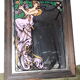 Vintage screen-printed advertising mirror