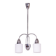 Mid-Century Chandelier in Chrome, Steel and Opaline Glass, Czech, 1960s