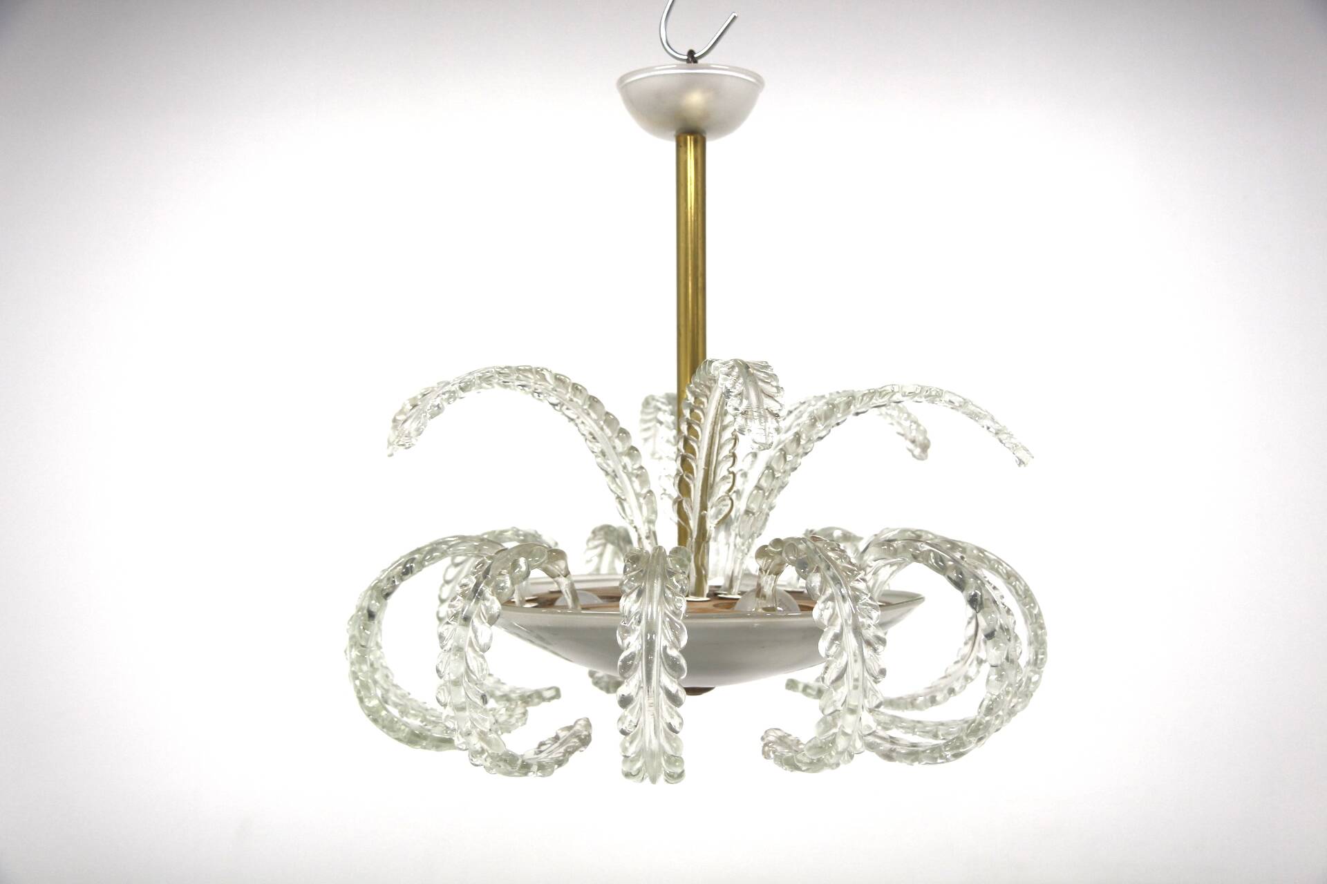 Carl Fagerlund pendant light for Orrefors, Sweden, 1950