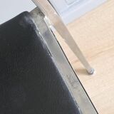 chair kusch+Co polished aluminium and skai