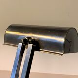 Art deco chrome and marble desk or bedside lamp
