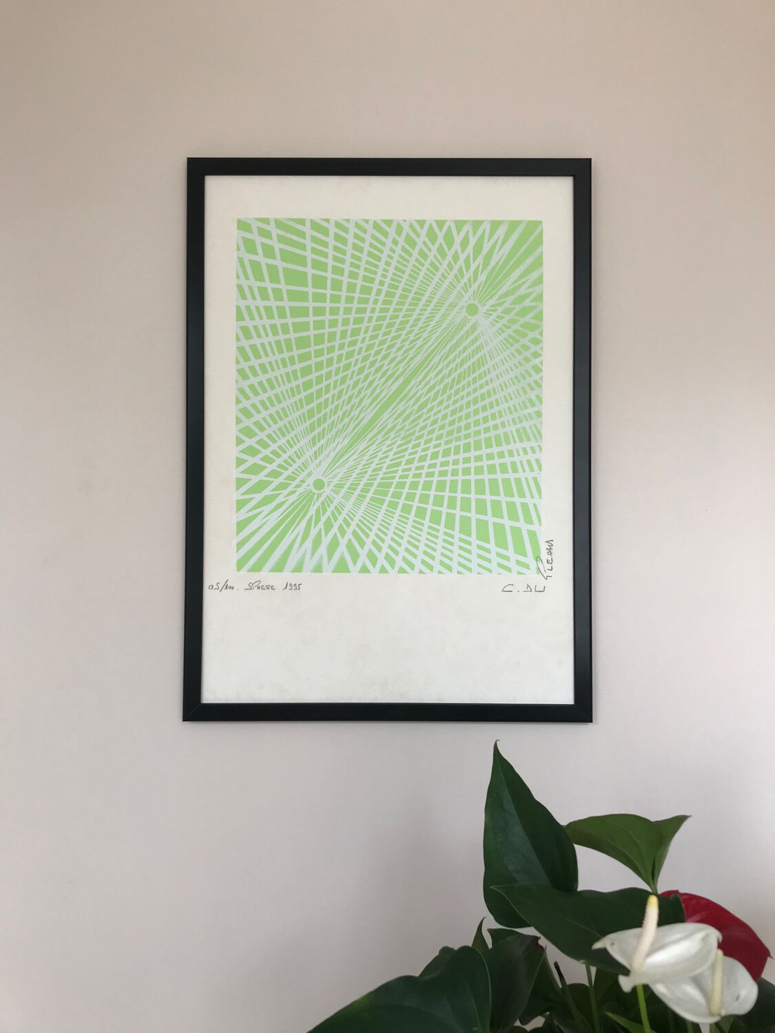 Structure 1995. kinetic lithograph signed c. du plessis