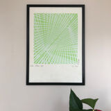 Structure 1995. kinetic lithograph signed c. du plessis