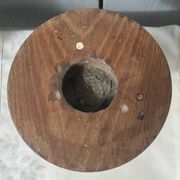 Paire de bougeoirs en bois, années 1950