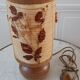 Sandstone lamp and lampshade in dried flowers 70s