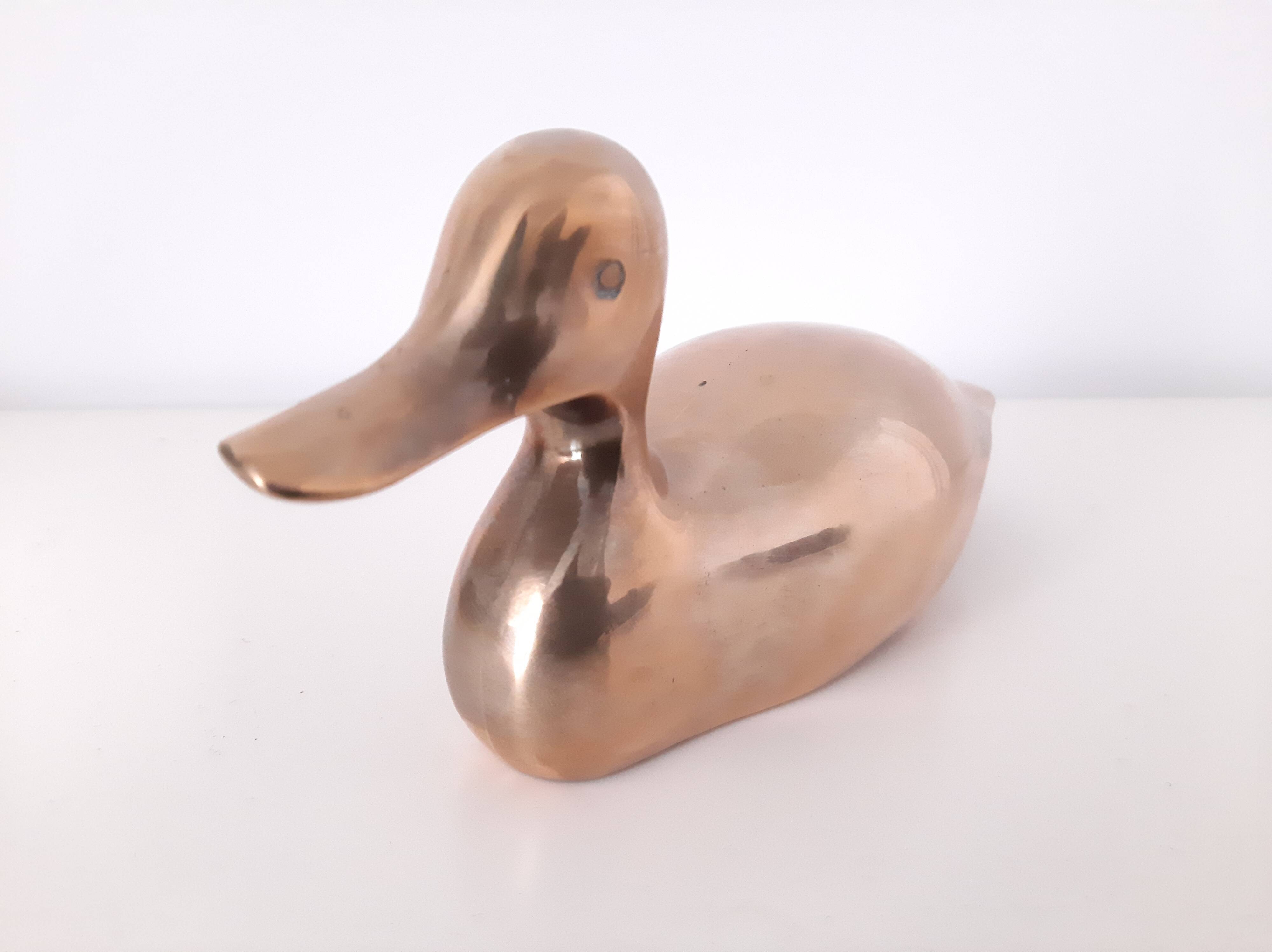 Figurine canard en laiton