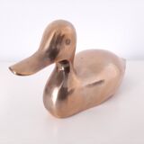 Figurine canard en laiton