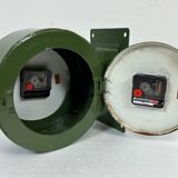 Vintage green citizen double-sided navy wall clock, 1980s