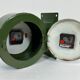 Vintage green citizen double-sided navy wall clock, 1980s