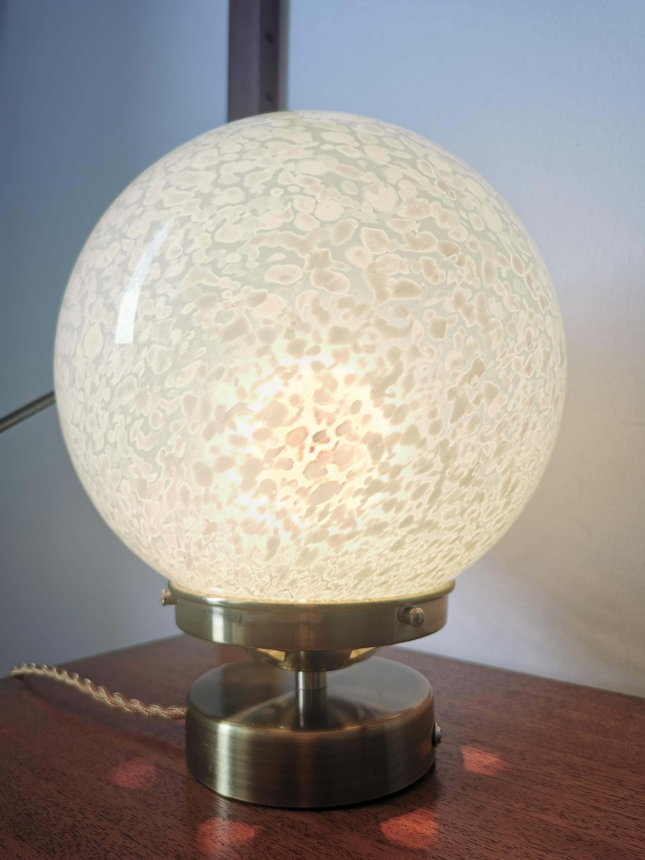 Clichy glass globe laying lamp