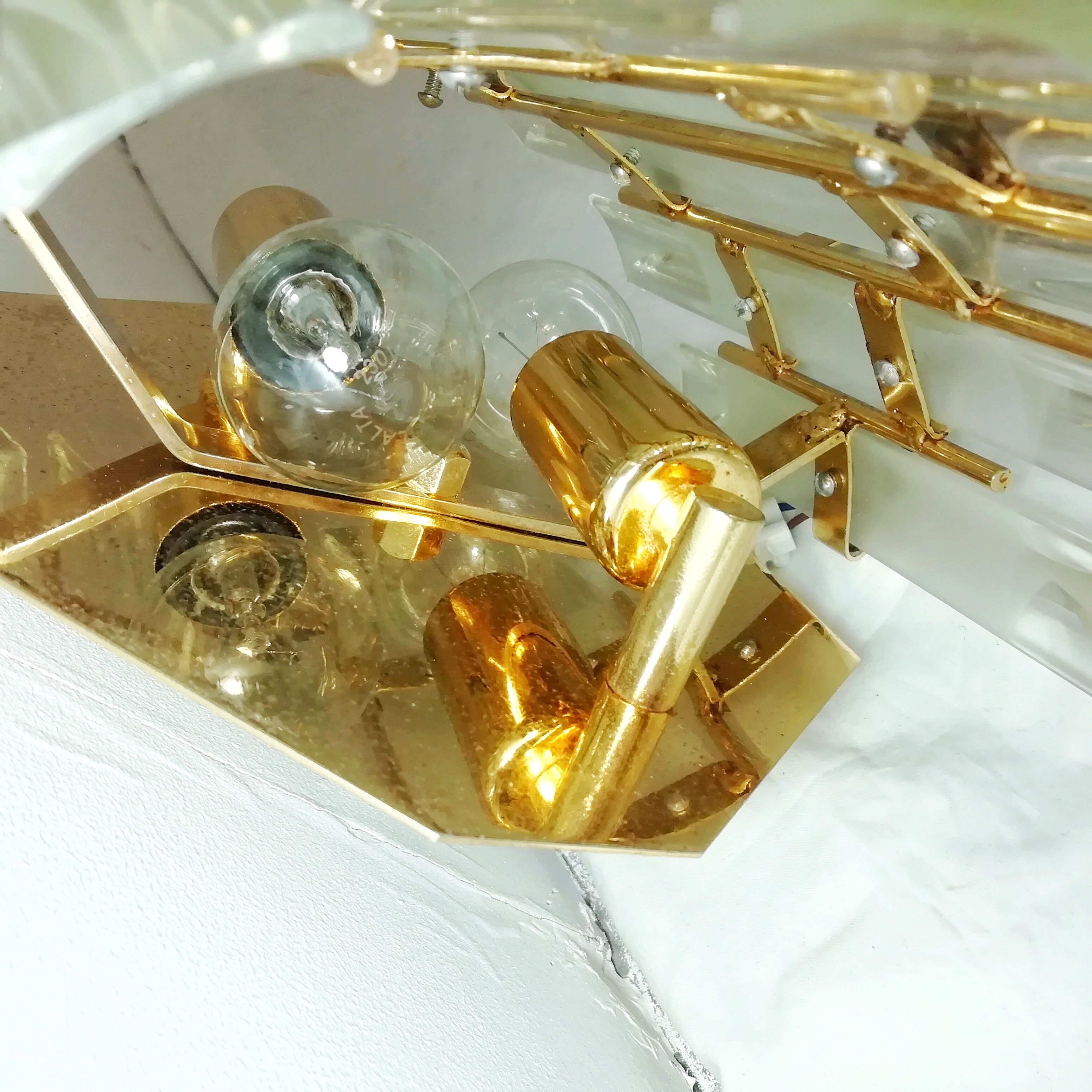 Glass wall sconce "Paolo Venini". 1970s