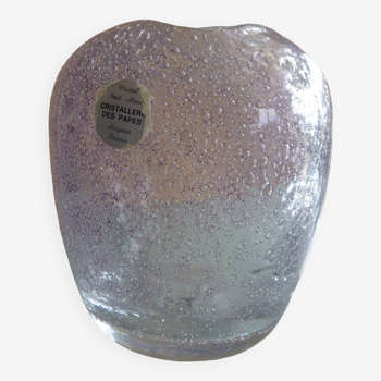 Bubble glass vase Cristallerie des Papes