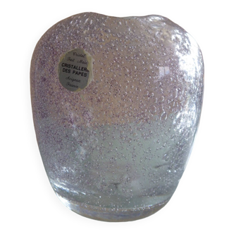 Bubble glass vase Cristallerie des Papes