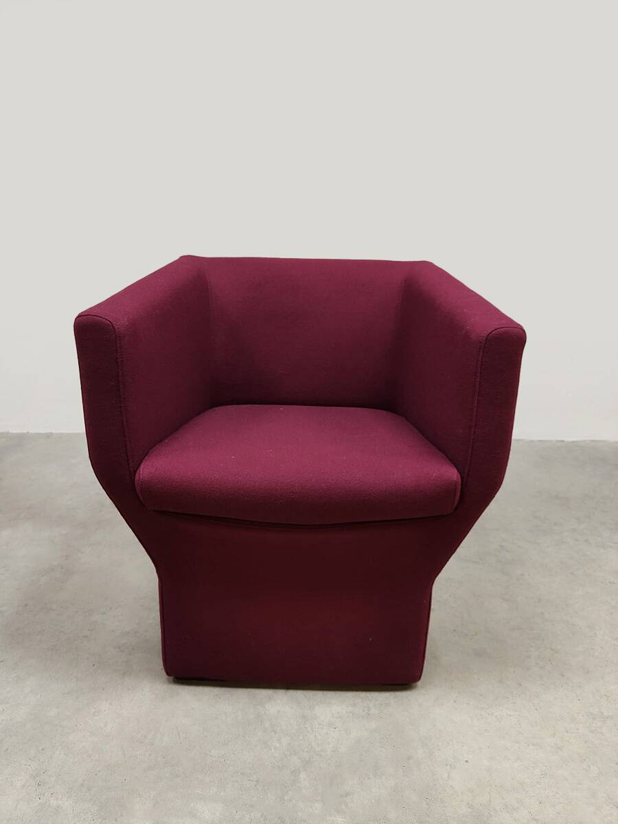 Vintage design geometric lounge chair Walter Knoll 1990