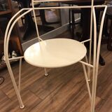 Fauteuil crème Lune d'Argent de Pascal Mourgue