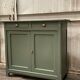 Renovated Parisian buffet in velvet khaki