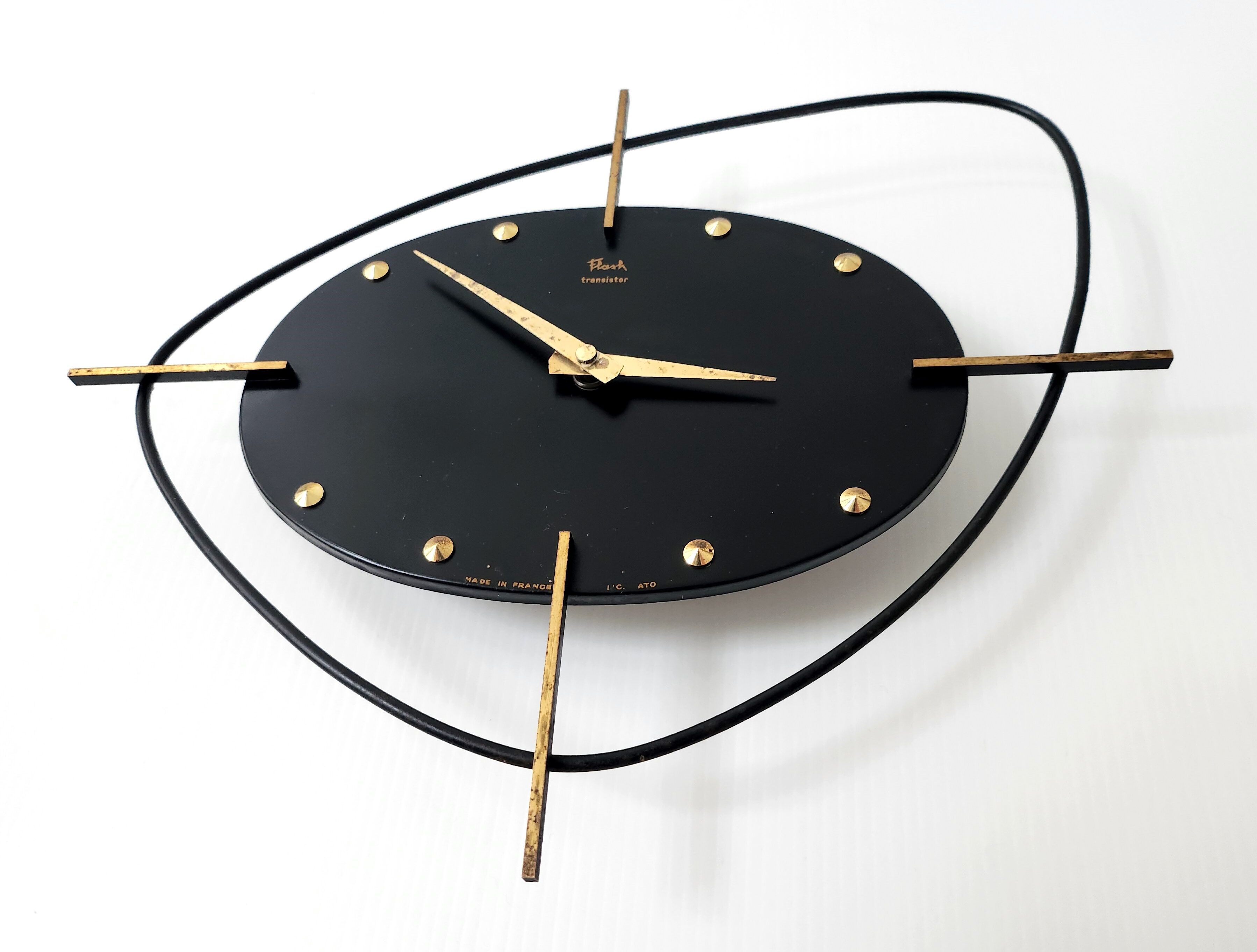 Vintage Flash Transistor Wall Clock 1950