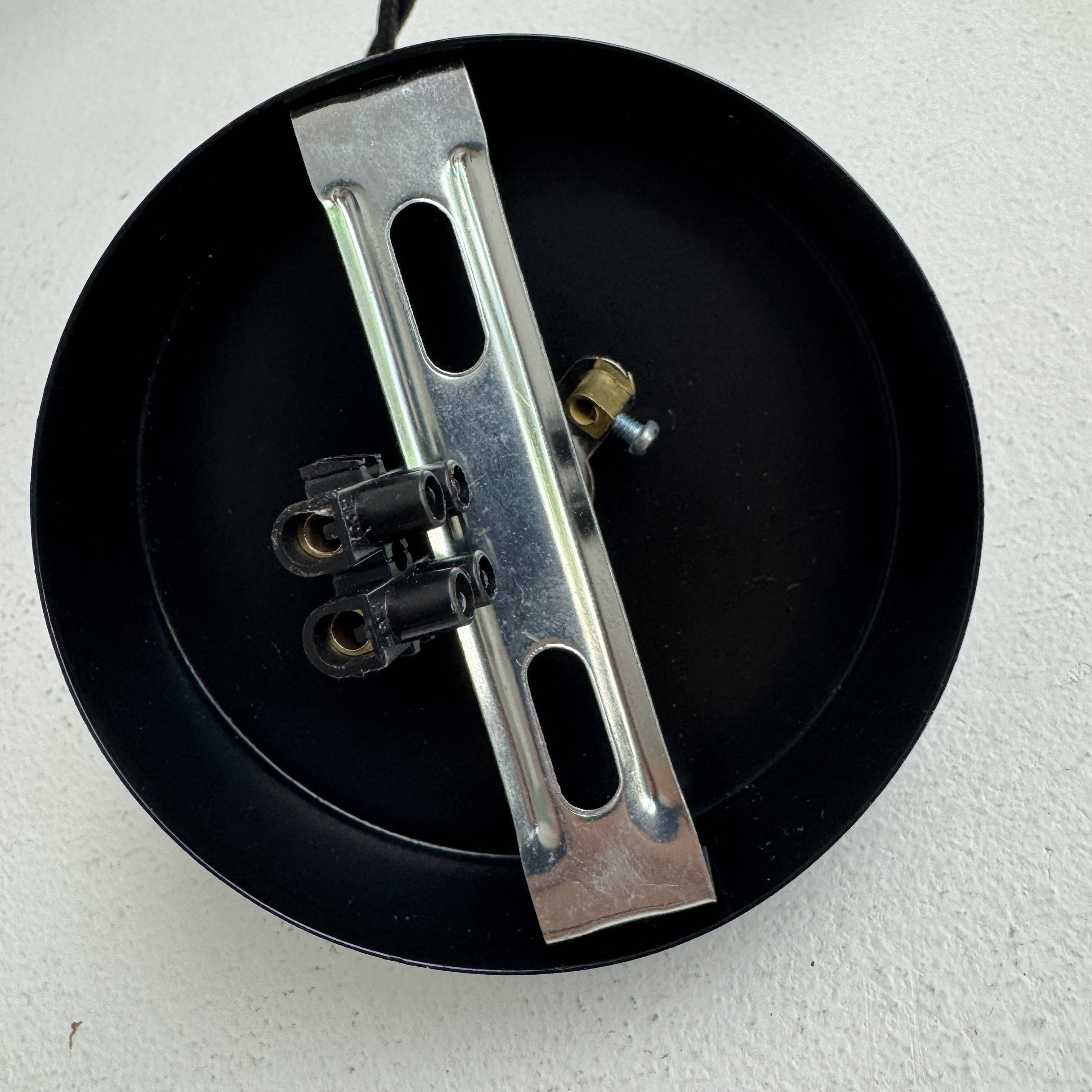 Pair of enamelled industrial workshop suspensions