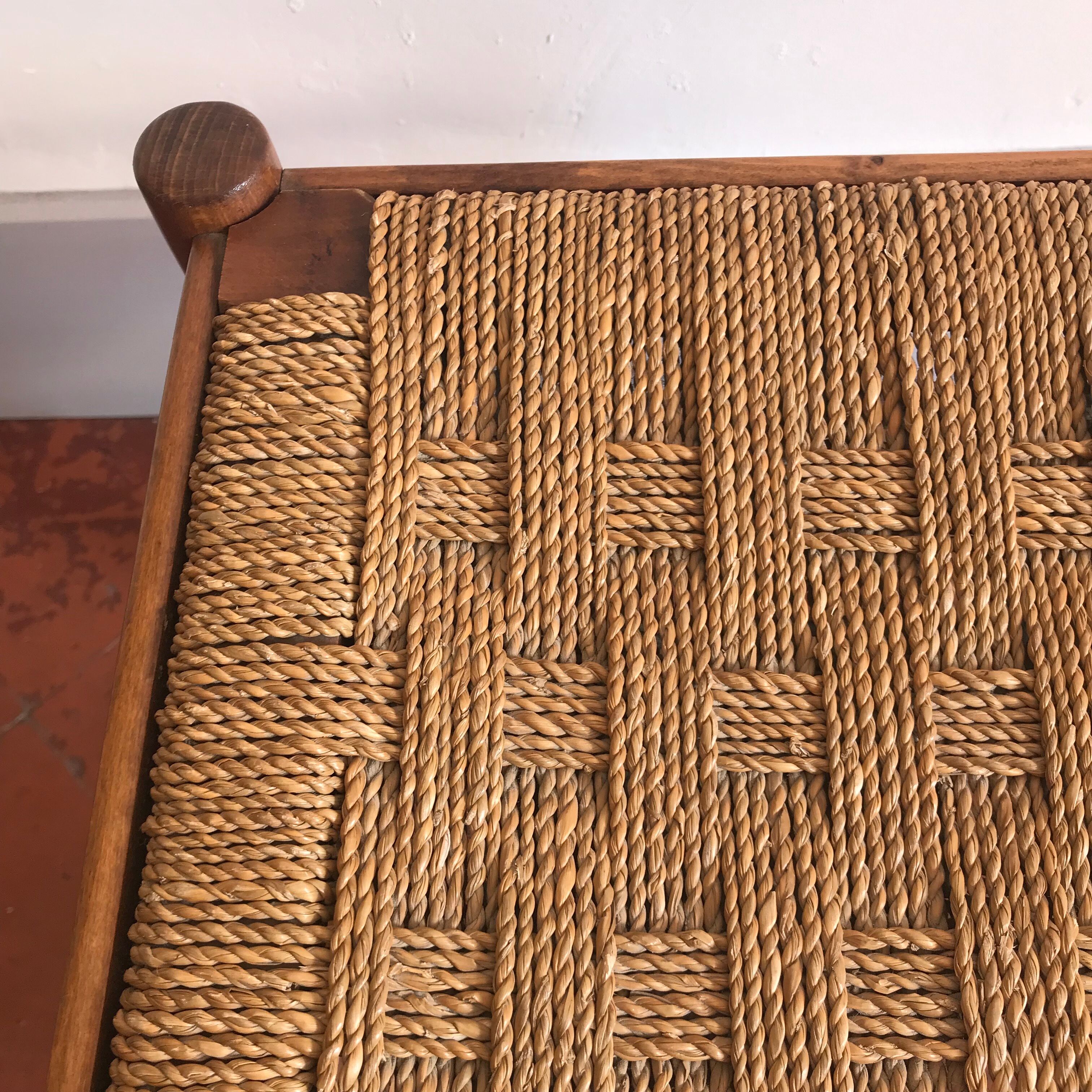 Wooden stool and rope