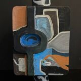 Painted Ceramic Sculpture by Olisch