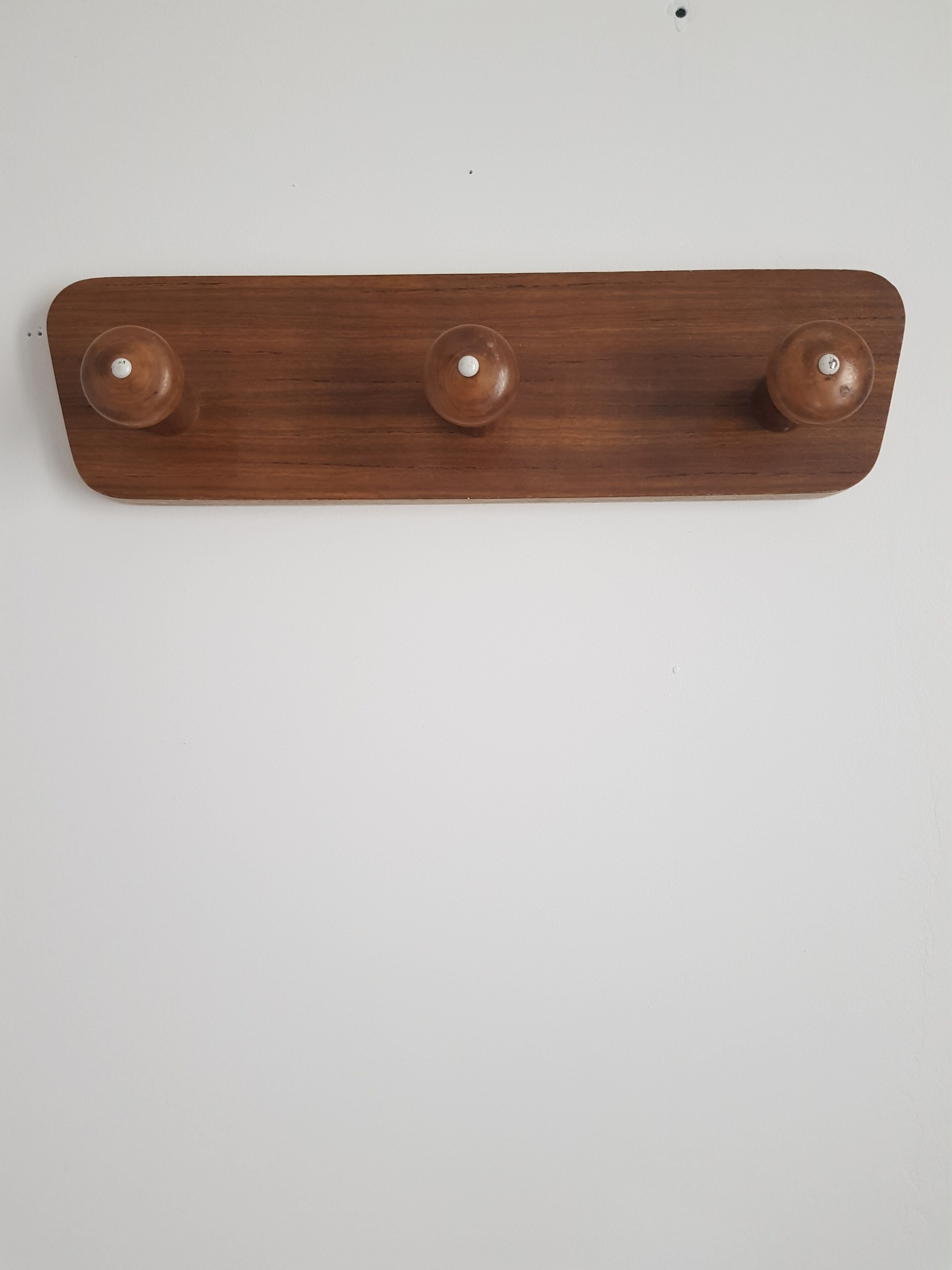 Vintage wall coat rack in formica