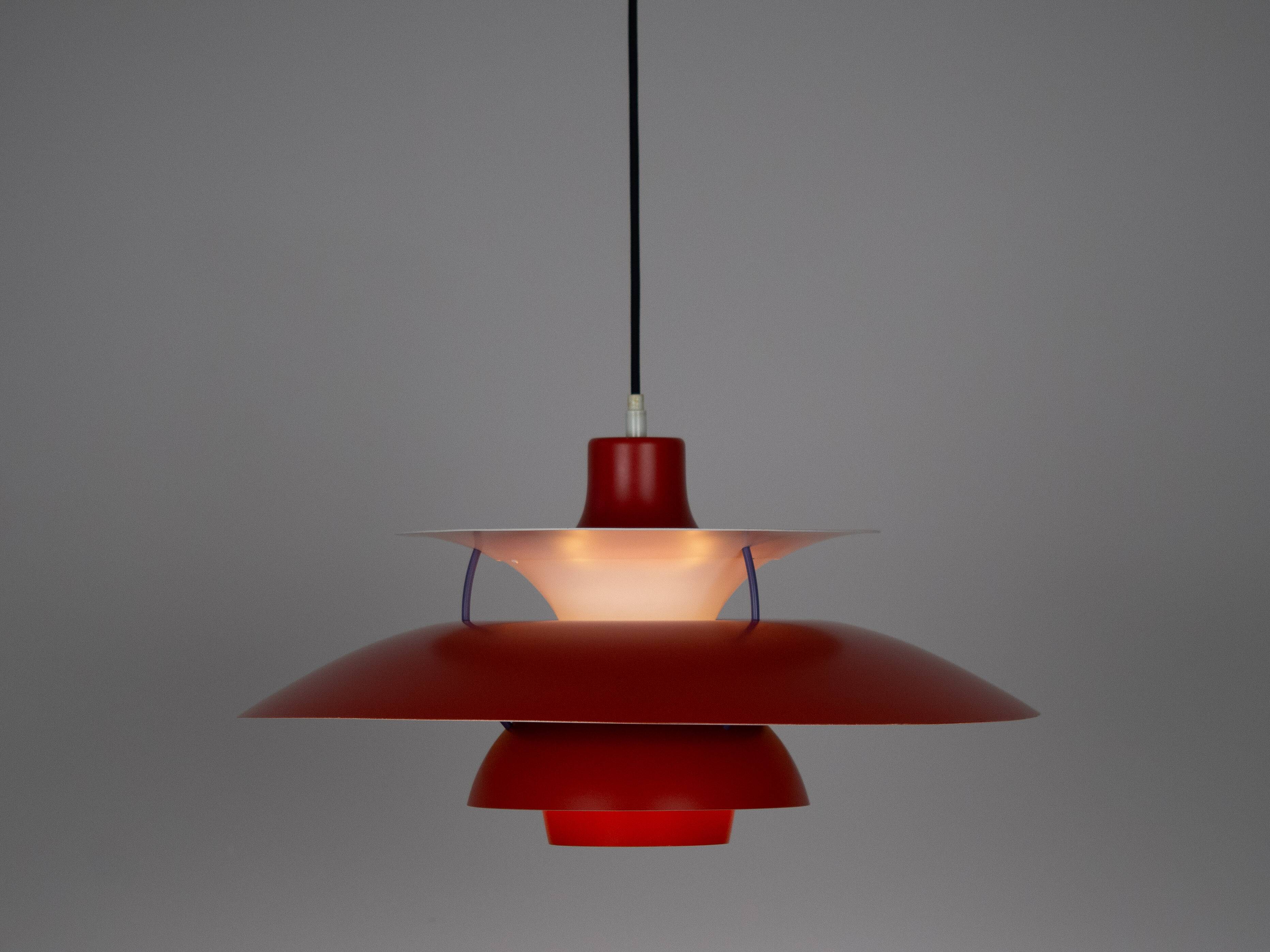 Lampe suspendue vintage danoise PH 5 par Poul Henningsen, Louis Poulsen, 1958