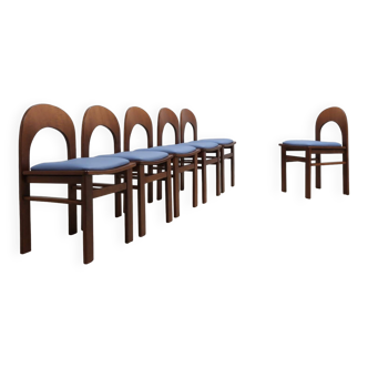 6 chaises à manger en bois courbé A. Caraceni pour Tagliabue 1970