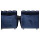 Fauteuil italien moderne en velours bleu