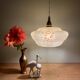 Vintag lampshade pendant light in yellow Clichy glass