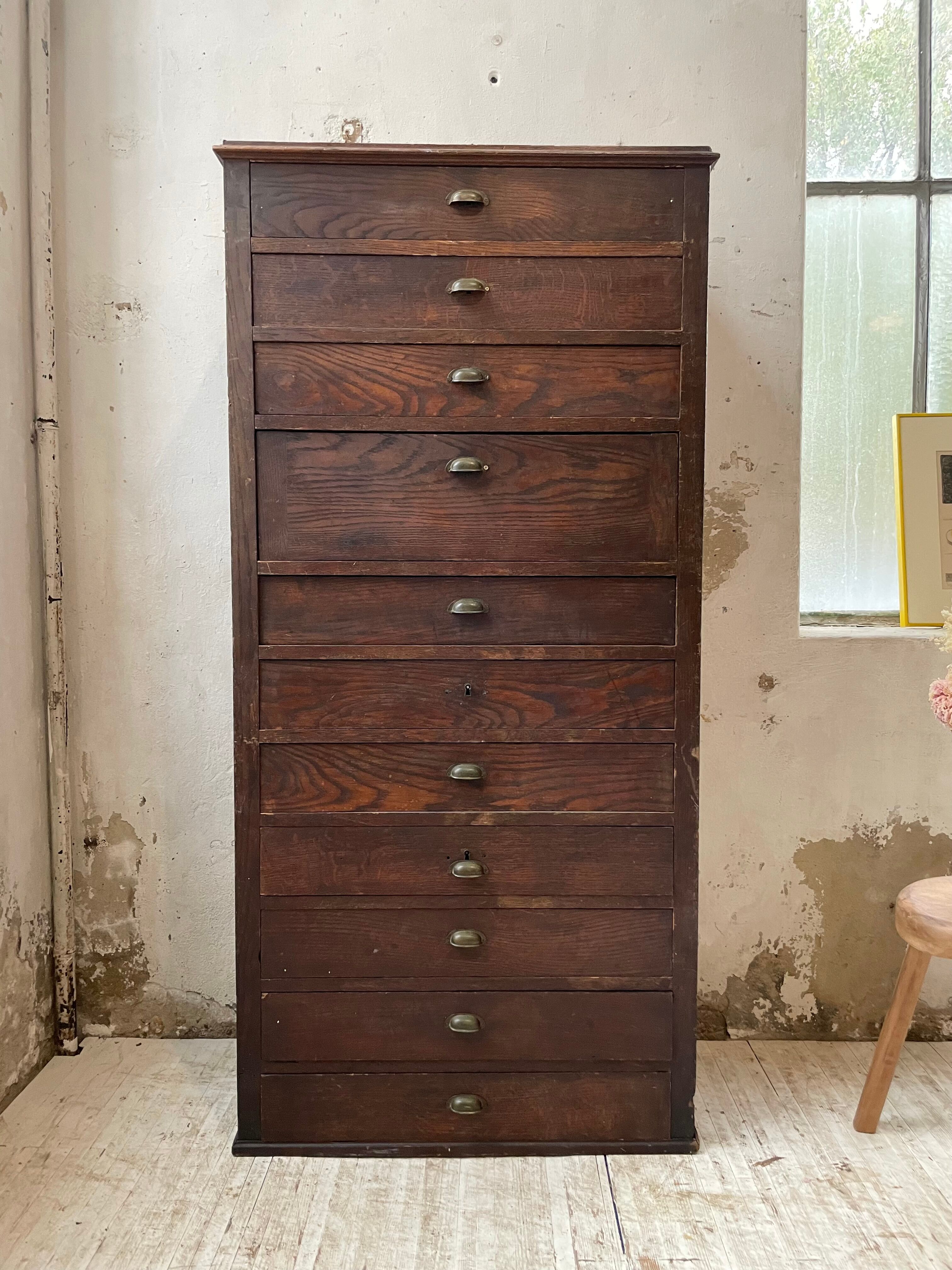 Workshop furniture with drawers XL oak