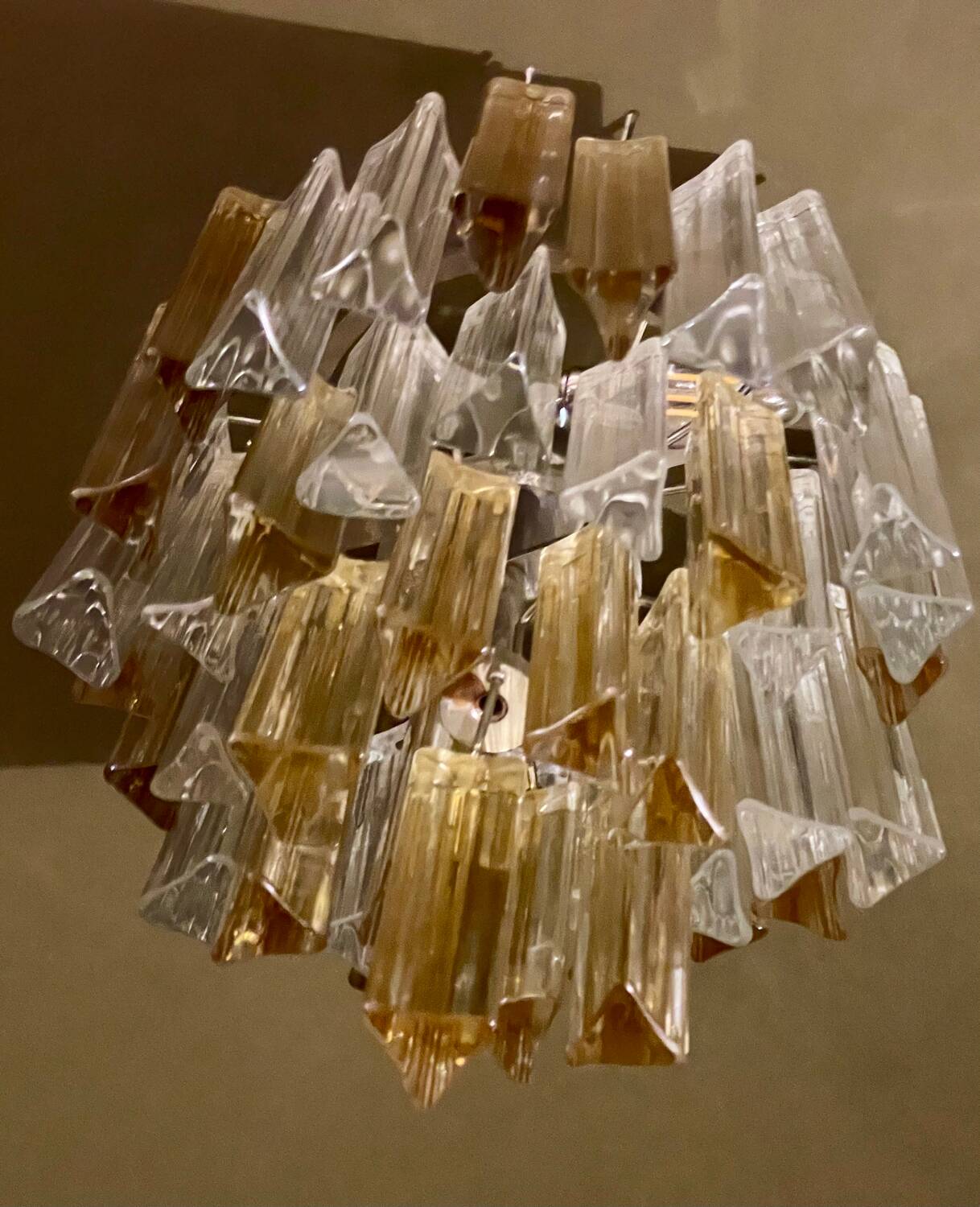 Lustre Tiedri en cristal ambré