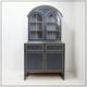 Double-bodied sideboard in grey lacquered wood - one pair available (A)