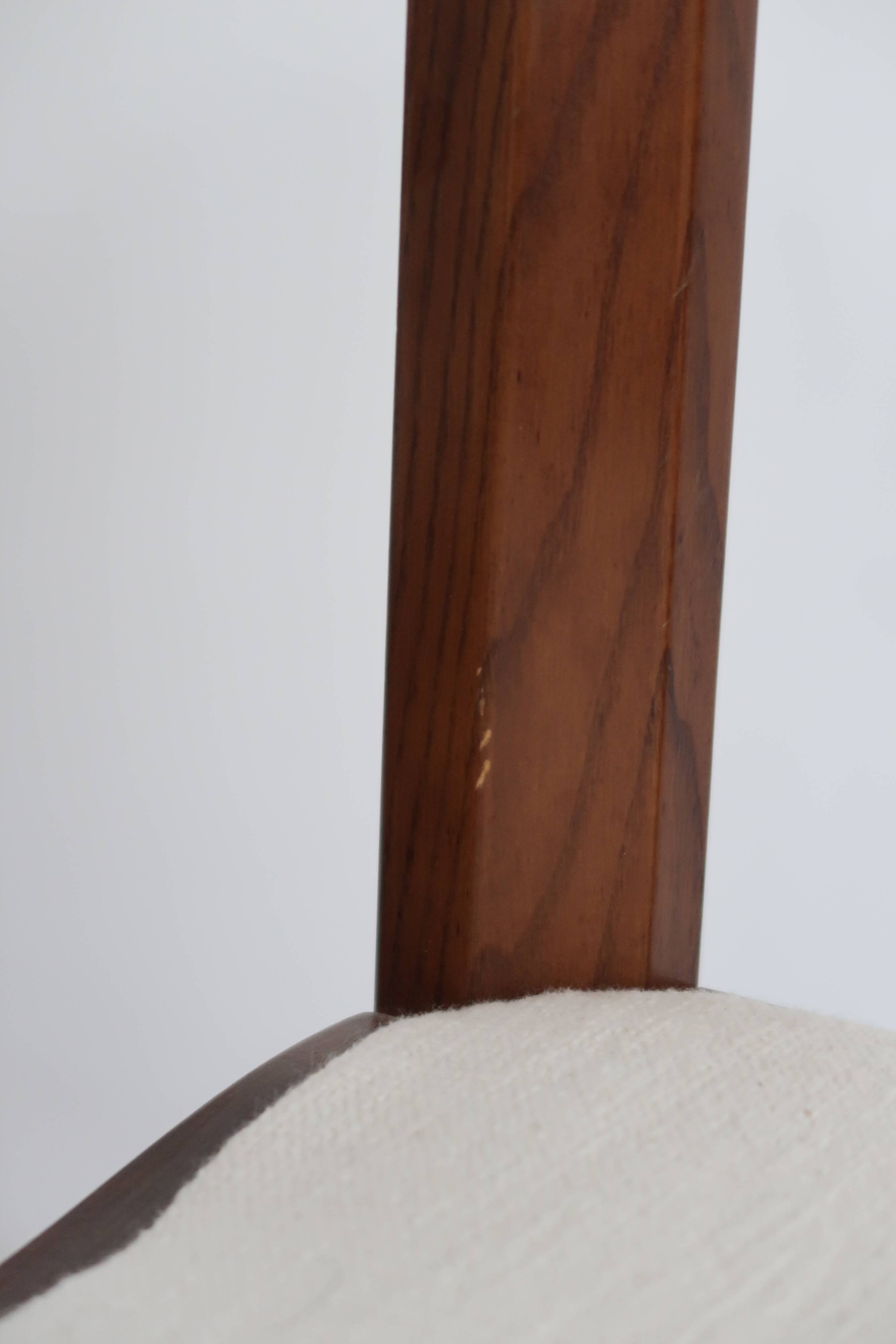 4 modernist cream chairs