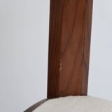 4 modernist cream chairs