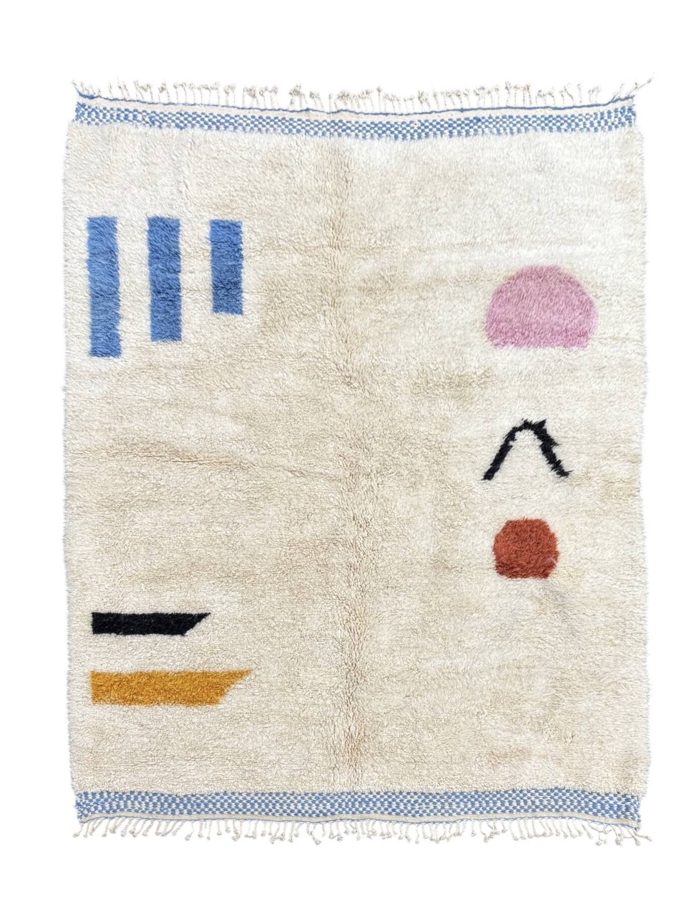 Tapis marocain Berbere de Mrirt  en laine