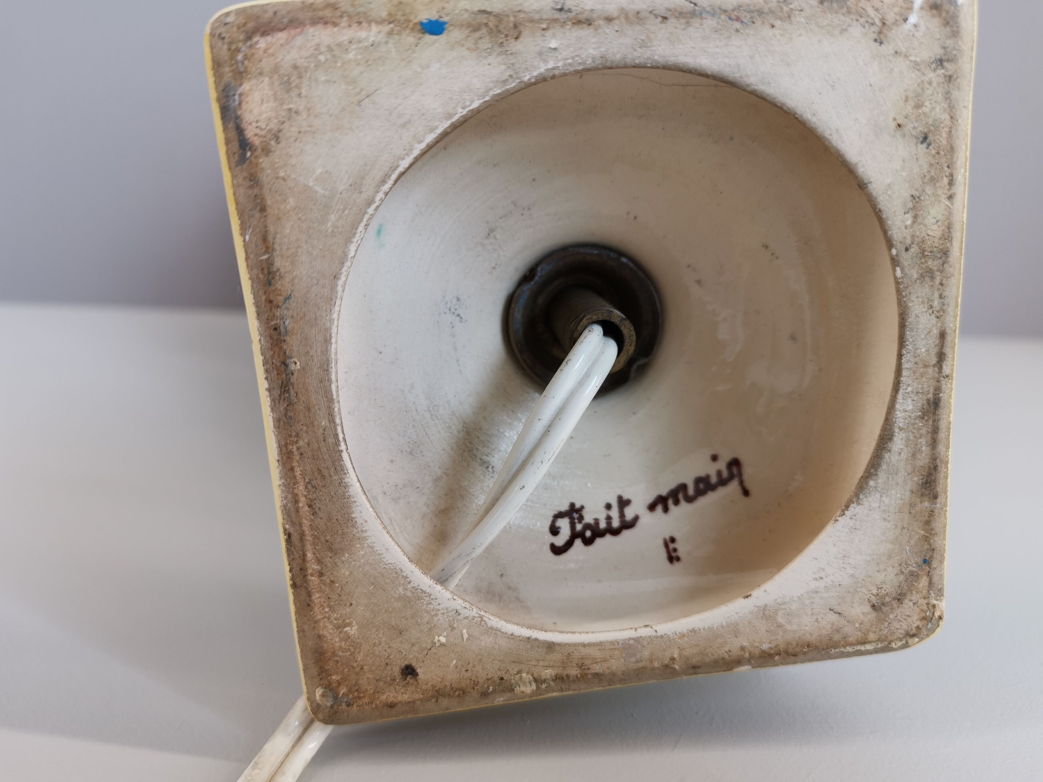 Gabriel Fourmaintraux Pottery of Desvres lamp base