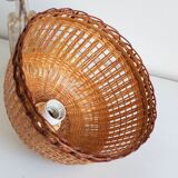Vintage wicker pendant lamp