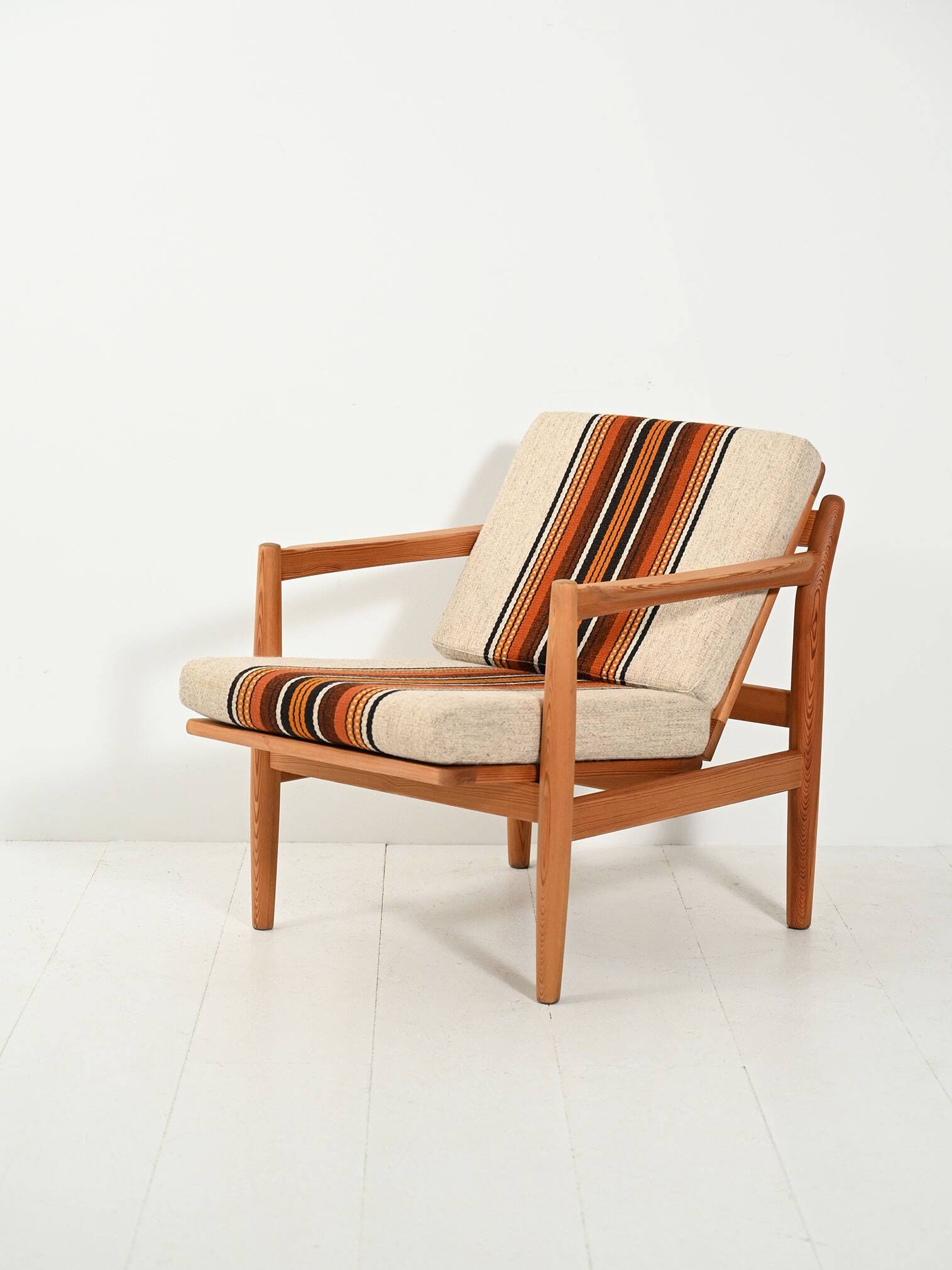 Norwegian pine armchair by Harry Moen