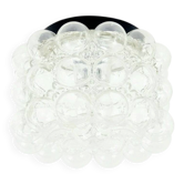 Plafonnier en verre bulle transparent par Helena Tynell pour Limburg, années 1960.