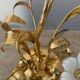 Vintage brass lamp with glass paste flower