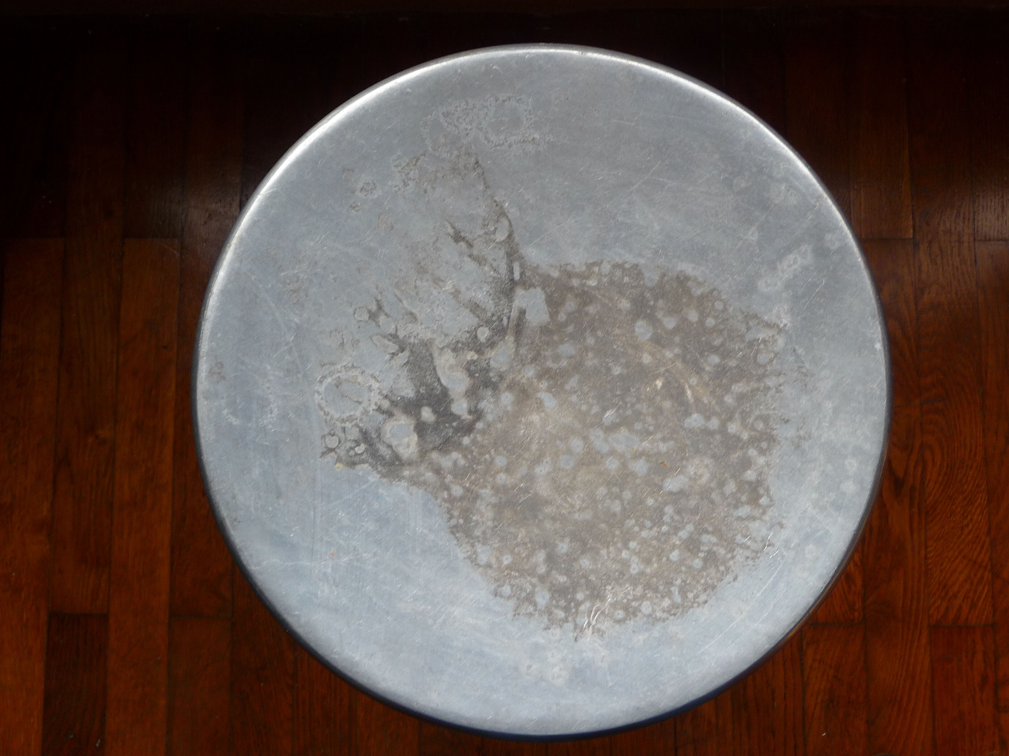 Massive cast aluminum stool Habitat 1980